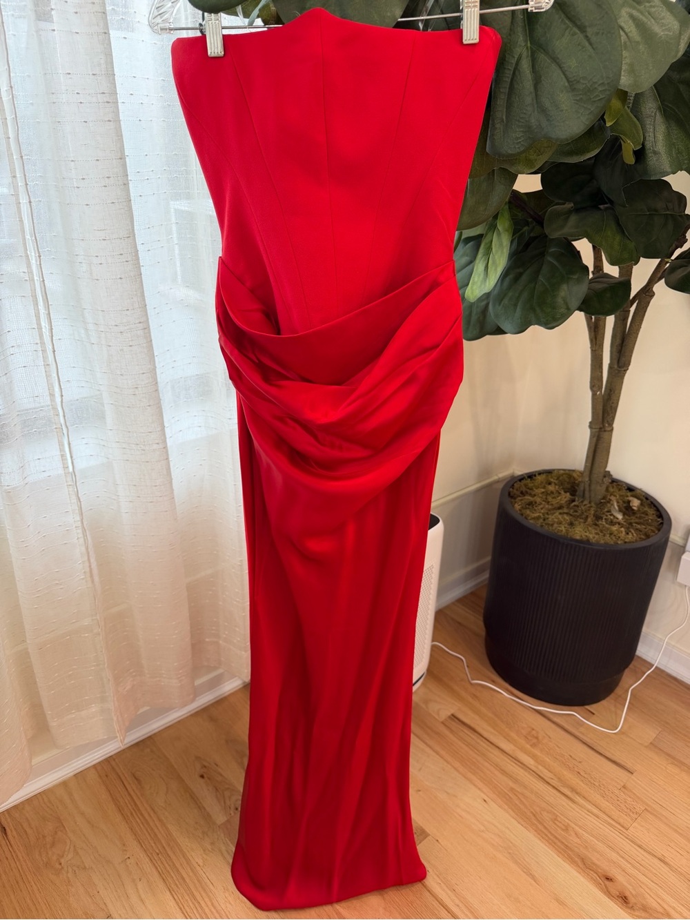 Persephone RED Strapless Satin Corset Cocktail Dress- NEW - Picture 3 of 10
